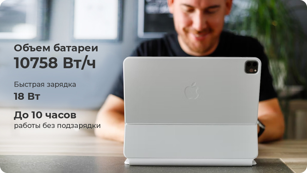 Apple iPad Pro 12.9 (2022) 2048Gb Wi-Fi + Cellular Серебристый